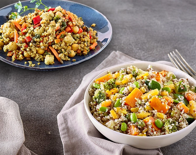 Assiette de légumineuses, légumes et céréales surgelé D'aucy