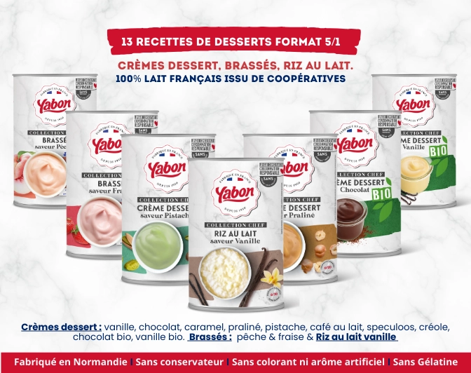 Gamme de desserts Yabon