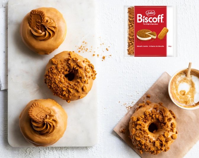 Dessert avec brisure de Biscoff Lotus