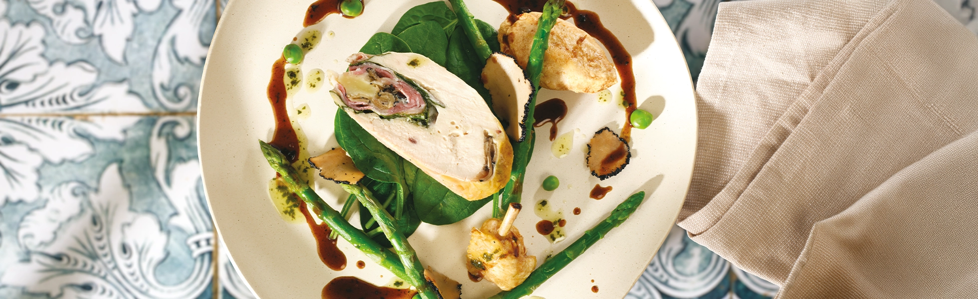 Saltimbocca de poulet à la truffe d'été