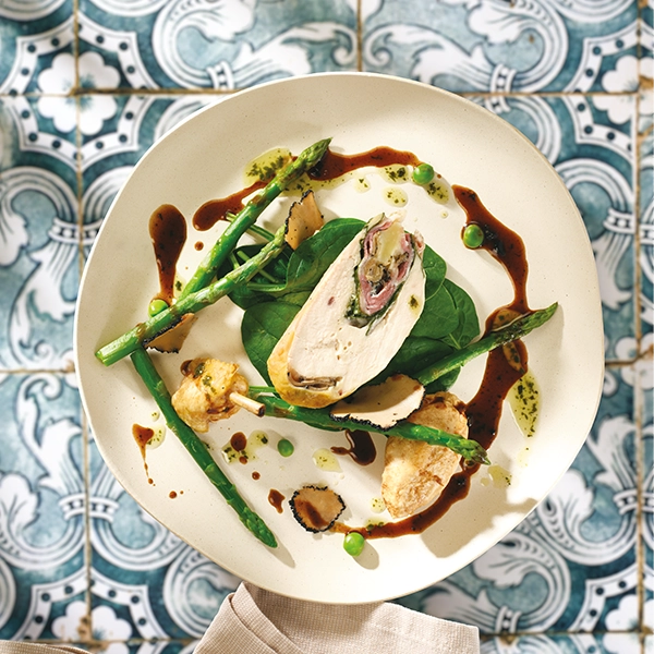 Saltimbocca de poulet à la truffe d'été