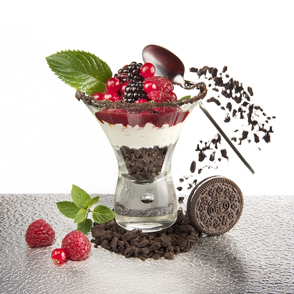 Recette Parfait aux fruits rouges et aux oréos