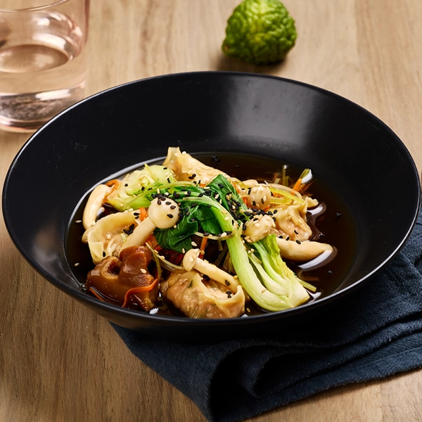 Gyoza & bouillon umami par Thierry Marx