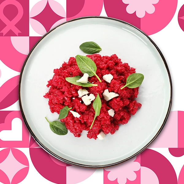 Recette Risotto à la betterave parmesan et chorizo