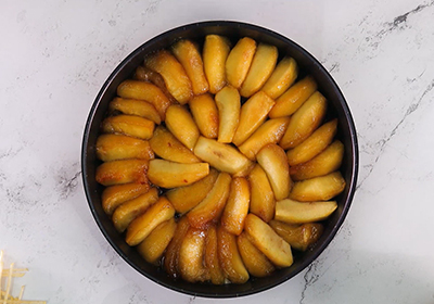 montage de la tarte tatin