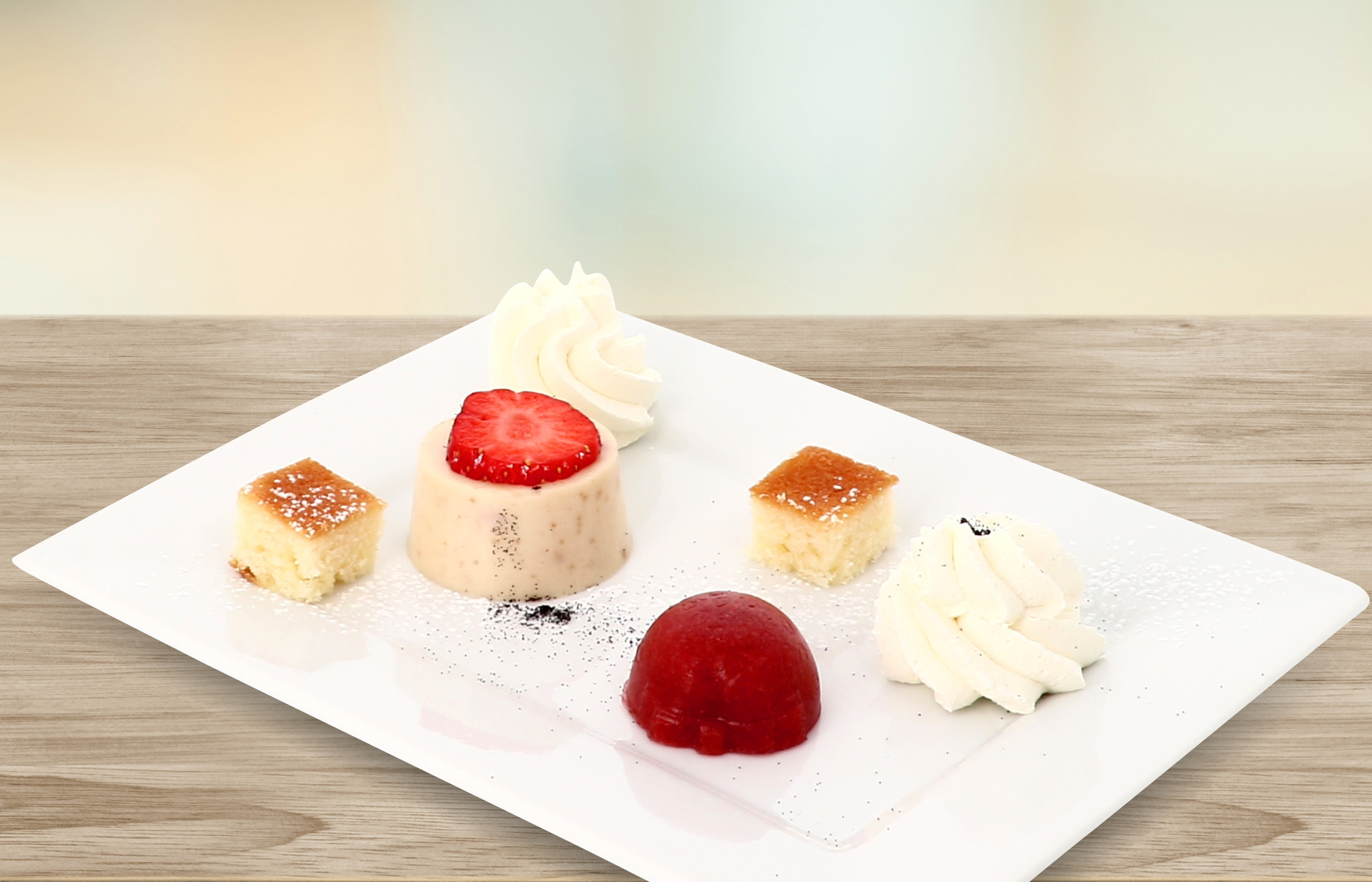 Fraisier texture manger main
