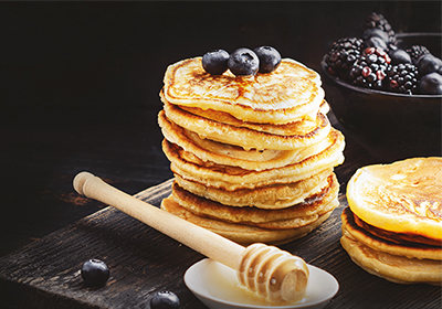 servir les pancakes