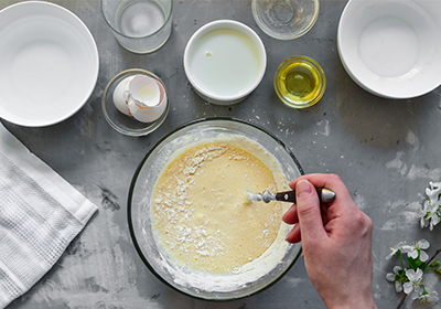 préparation pancake