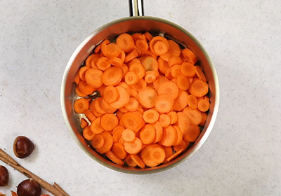 préparation de la purée de carotte