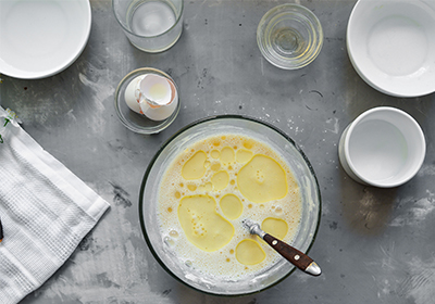 préparation crème pancake